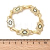 Brass Micro Pave Cubic Zirconia Link Chain Bracelets for Women BJEW-H639-13G-5
