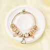Alloy Enamel European Beads Charm Bracelets BJEW-F495-07G-1