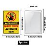 5Pcs Waterproof PVC Warning Sign Stickers DIY-WH0237-025-2