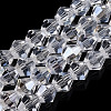 Transparent Electroplate Glass Beads Strands LS-EGLA-TACDZ0005-6mm-03B-1