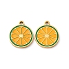 Fruit Seris 304 Stainless Steel Enamel Charms STAS-U060-03G-03-1