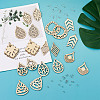 DIY 40 Pairs Natural Wooden Earring Making Kits DIY-TA0003-34P-11