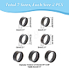 Unicraftale 14Pcs 7 Size 304 Stainless Steel Plain Band Rings Set RJEW-UN0002-90EB-3