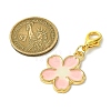 10Pcs 5 Styles Flower Alloy Enamel Pendant Decorations HJEW-JM02750-4