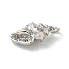 Brass Micro Pave Clear Cubic Zirconia Pendants LS-KK-U046-02P-06-2