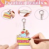 36Pcs Dessert Wooden Keychains ST-CJ0028-15-3