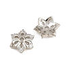 Brass Micro Pave Cubic Zirconia Bead Caps CU-CBA6A75-35B-P-2
