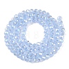 Electroplate Glass Beads Strands EGLA-A044-J4mm-B03-3