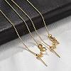 1mm Brass Ball Chain Adjustable Slider Necklaces KK-K398-28G-2