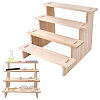 4-Tier Wood Action Figure Storage Display Risers ODIS-WH0038-306A-1