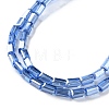 Electroplate Transparent Glass Beads Strands Pearl Luster Plated EGLA-H106-01A-PL07-3