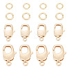 10Pcs 2 Styles Brass Lobster Claw Clasps KK-TA0009-15-3