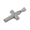 304 Stainless Steel Rhinestone Pendants STAS-G346-47A-P-2