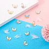 32Pcs 8 Style Alloy Enamel Rhinestones Pendants ENAM-TA0001-26LG-12