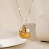 Summer Shell Shape & Starfish Stainless Steel Pendant Necklaces ME5016-3-2