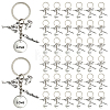 30Pcs Cheerleading Series Alloy Pendant Keychains KEYC-PH01630-1