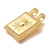 Brass Micro Pave Cubic Zirconia Pendants KK-U055-06B-01-2