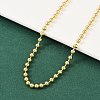 Rack Plating Brass Ball Chain Necklaces for Women NJEW-G102-01A-G-1
