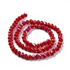 Electroplate Opaque Solid Color Glass Beads Strands EGLA-A044-P4mm-L22-2