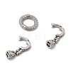 Brass Micro Pave Clear Cubic Zirconia Fold Over Clasps KK-B189-01P-2
