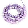 Anti-Tarnish Electroplate Glass Beads Strands X-EGLA-T021-8mm-15-08-2