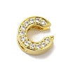 Brass Micro Pave Cubic Zirconia Beads KK-H487-25G-03-1