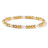 Natural White Jade Beaded Stretch Bracelets TU5709-9-1
