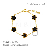 Acrylic Flower Link Chain Bracelet XT3040-1-3