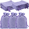 Beebeecraft Polyester Imitation Burlap Packing Pouches Drawstring Bags ABAG-BBC0001-02B-03-1