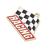 Racing Car Theme Alloy Enamel Pendants AL-CBA4666-03N-2