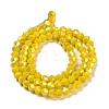 Opaque Solid Color Electroplate Glass Beads Strands GLAA-F029-P4mm-A05-2