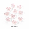 Electroplated 3-petal Flower Resin Cabochons MRMJ-R128-15B-2