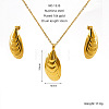 304 Stainless Steel Pendant Necklaces & Stud Earrings FS-WG14082-07-1