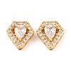 Brass Micro Pave Clear Cubic Zirconia Beads KK-S389-28G-1