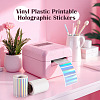 3 Rolls 3 Styles Vinyl Plastic Printable Holographic Stickers OFST-TA0001-10E-9