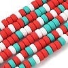 Christmas Handmade Polymer Clay Beads Strands CLAY-F006-01B-1