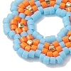 Handmade Seed Beads Pendants PALLOY-MZ00205-4