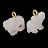 Natural Quartz Crystal Carved Pendants G-H357-01G-15-2