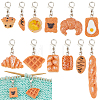 12Pcs Resin Pendant Locking Stitch Markers HJEW-BC00083-1