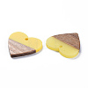 Opaque Resin & Walnut Wood Pendants RESI-T035-36A-3