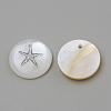 Freshwater Shell Pendants X-SHEL-Q010-001P-2