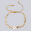 Golden Tone Daisy Braided Bead Bracelets WY1454-6-1