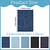 10Pcs 5 Colors Rectangle Self-adhesive Cloth Fabric DIY-CY0003-28-2