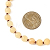 8.5MM Round Dyed Natural Malaysia Jade with Glass Seed Beaded Necklaces for Women NJEW-JN05646-02-3