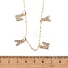 Mother's Day Alloy Crystal Rhinestone Letter MAMA Pendant Necklaces for Women NJEW-Z117-02G-3