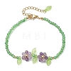 Natural Gemstone & Glass Beads Beaded Bracelets for Women BJEW-JB13426-3
