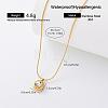 304 Stainless Steel Crystal Rhinestone Pendant Necklaces for Women HD5158-4-1