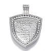 Brass Micro Clear Cubic Zirconia Pendants ZIRC-F120-020P-2