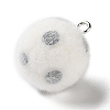 Flocking Opaque Sports Theme Resin Pendants RESI-D017-01C-P-2