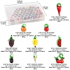 36Pcs 9 Styles Handmade Lampwork Pendants LAMP-FS0001-41-4